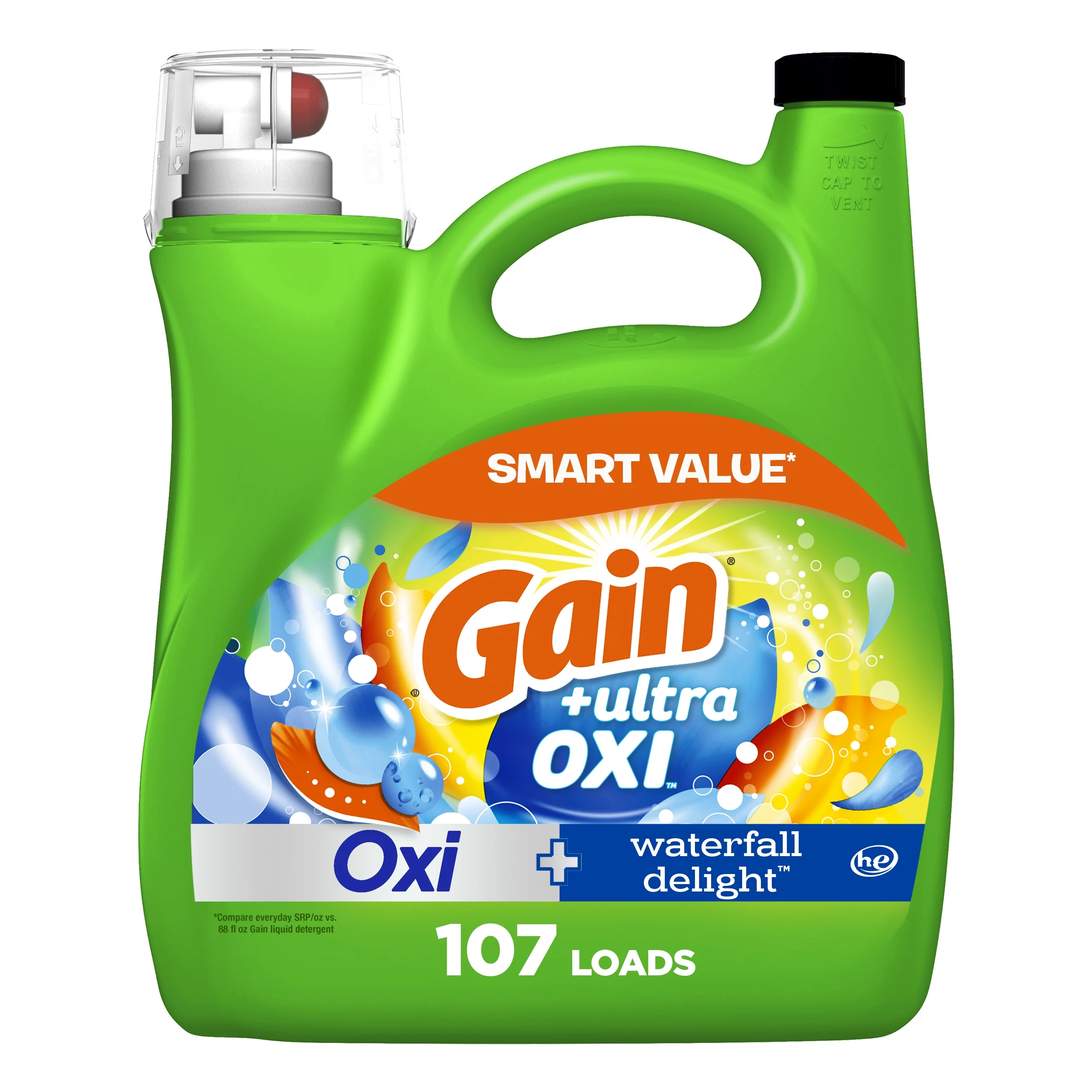 Gain Ultra Oxi Waterfall Delight Liquid Laundry Detergent, Gain, - Image 2