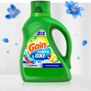Gain Ultra Oxi Waterfall Delight Liquid Laundry Detergent, Gain,