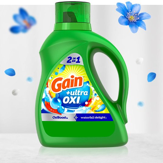 Gain Ultra Oxi Waterfall Delight Liquid Laundry Detergent, Gain,