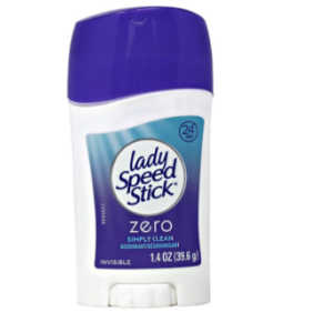 Zero Lady Speed Stick Simply Clean Deodorant, Speed Stick,