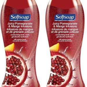 Softsoap Body Wash, Juicy Pomegranate and Mango Infusions 18 fl oz (Pack of 5) by Softsoap