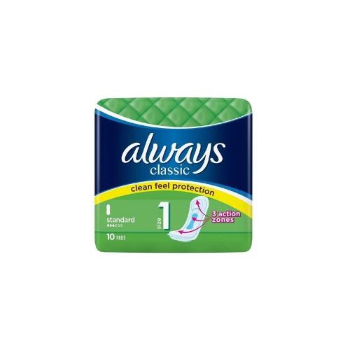 ALWAYS HYGIENIC CLASSIC STANDARD 10 PK / CASE PACK 24, ALWAYS,