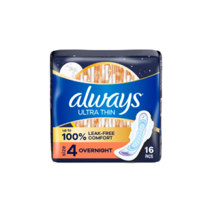 Always Ultra Thin Overnight Pads With Wings Size 4 16ct Case Pack 12, Always,