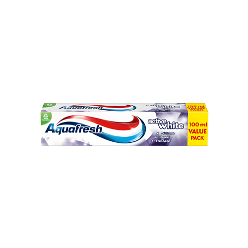 Aquafresh Toothpaste Active White 100ml Triple Action Formula Case Pack 12, Aquafresh,