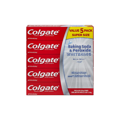 Colgate Baking Soda & Peroxide Toothpaste, 8oz (Case of 40), Colgate,